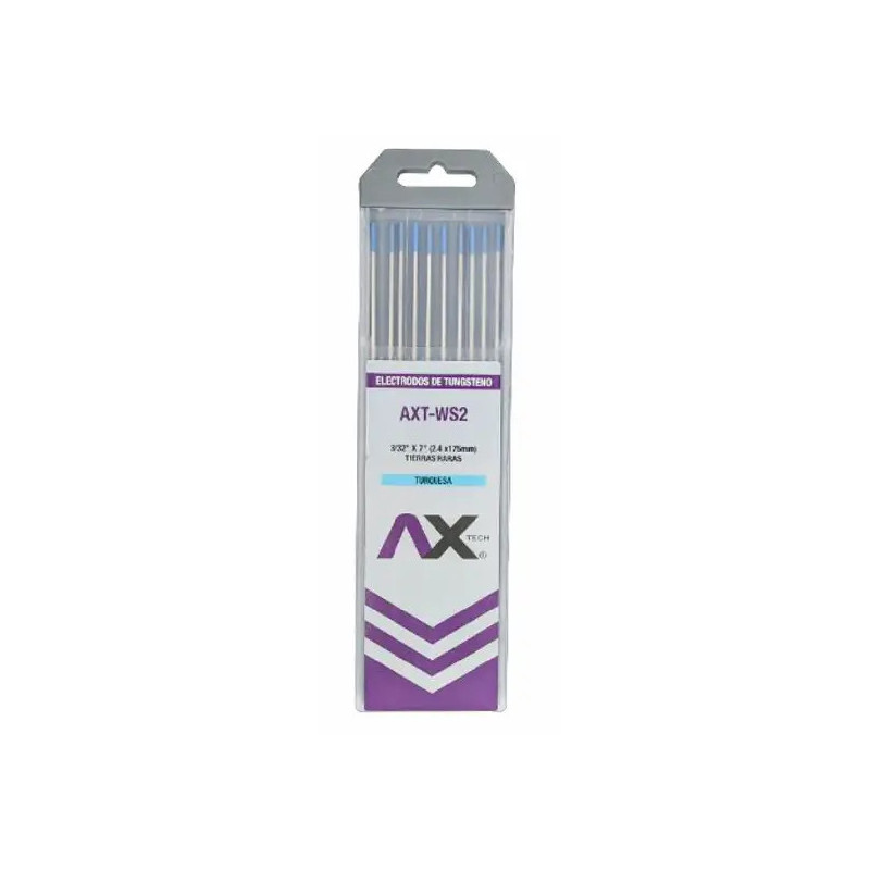 AX TECH ULTRA TUNGSTENOS TIERRAS RARAS COLOR TURQUESA 3/32"x7", PAQ. 10Pzs AX TECH ULTRA TUNGSTENOS TIERRAS RARAS COLOR TURQUESA 3/32"x7", PAQ. 10Pzs
