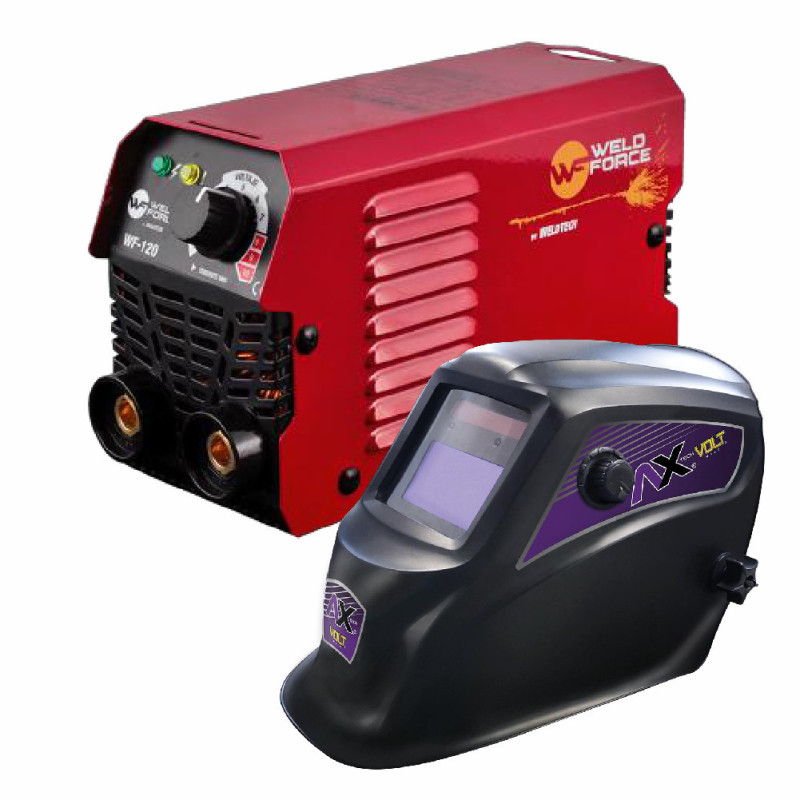 WELD FORCE SOLDADORA INVERSOR 120A, 100V CON CARETA AXT-CE1004-CV WELD FORCE SOLDADORA INVERSOR 120A, 100V CON CARETA AXT-CE1004-CV