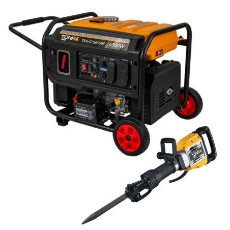 TONKA FORCE GENERADOR INVERTER 6500Wtts. 9HP, 110/220V, 60Hz, MARCHA, BATERÍA, LLANTAS CON ROMPEDOR TKA-SH1800