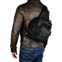 MOLTA-N Mochila táctica negra de hombro, Truper