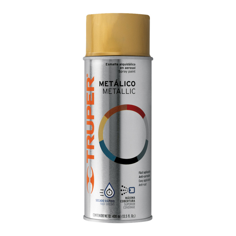 PAM-OR-2 Pintura en aerosol, oro metálico, bote tradicional, 400 ml PAM-OR-2 Pintura en aerosol, oro metálico, bote tradicional, 400 ml