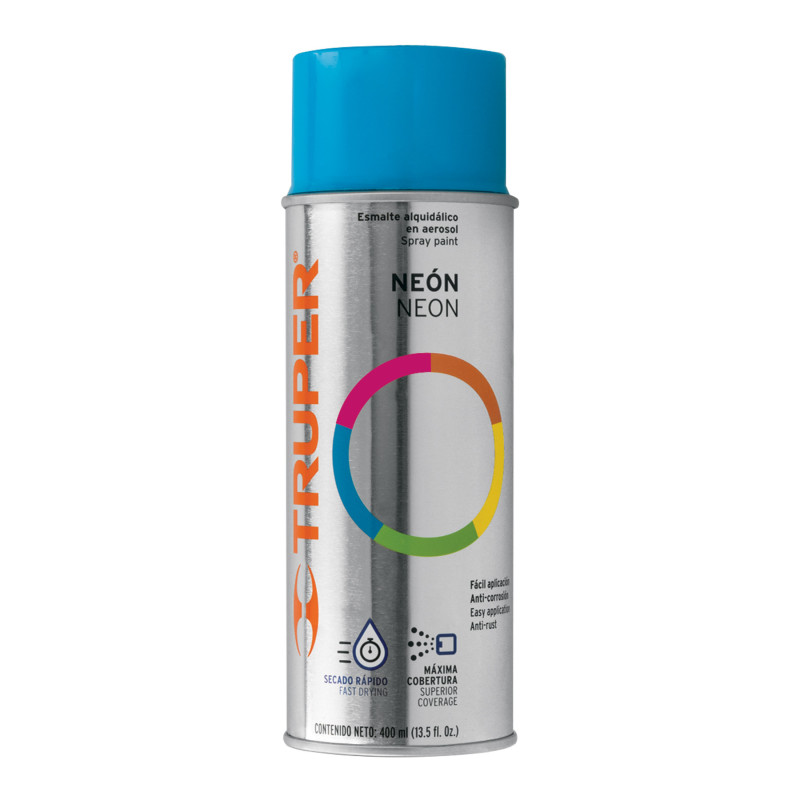 PAF-AZ-2 Pintura en aerosol, azul neón, bote tradicional, 400 ml PAF-AZ-2 Pintura en aerosol, azul neón, bote tradicional, 400 ml