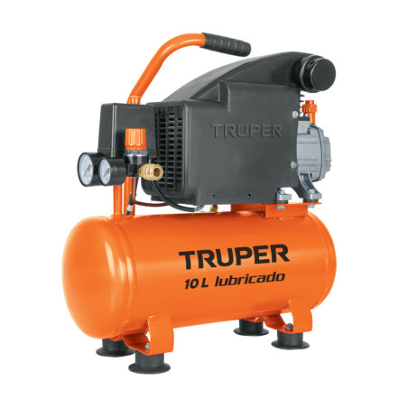 COMP-10L2 Compresor lubricado, 10L, 2 HP, horizontal, 127V, TRUPER