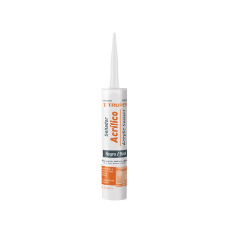 SACRI-100N Sellador acrílico de 280 ml, negro, Truper