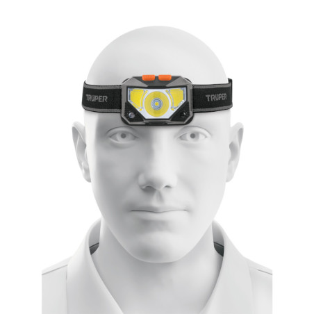 LI-CA-270R Linterna de minero LED 270 lm con sensor recargable, TRUPER