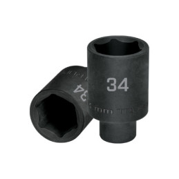 D-7334-ML Dado largo impacto de 34 mm, 6 puntas, cuadro 1/2', Truper