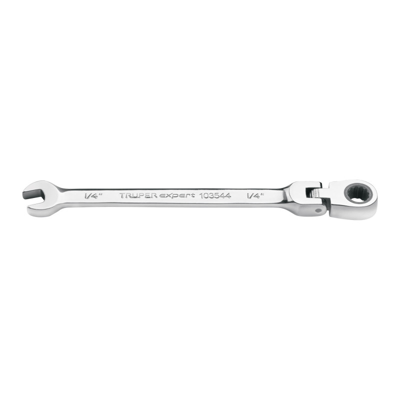 LL-2008XF Llave combinada con matraca 1/4' flexible, Expert