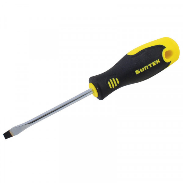 D216 SURTEK Destornillador bimaterial barra redonda punta plana 1/4 x 6" Surtek | DIHERESA