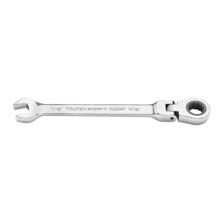 LL-2014XF Llave combinada con matraca 7/16' flexible, Expert