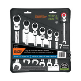 JC-7XFM Juego de 7 llaves combinadas mm con matraca flexible