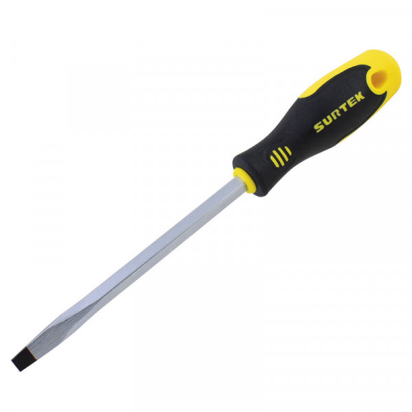 D264 SURTEK Destornillador bimaterial barra cuadrada punta plana 1/4 x 4" Surtek | DIHERESA