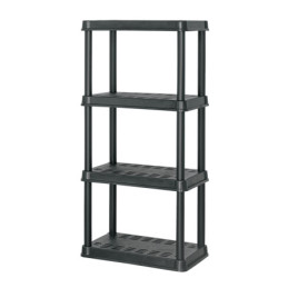 EST-4P2 Estante plástico 4 repisas cap. 45 Kg, 125x38x61, PRETUL