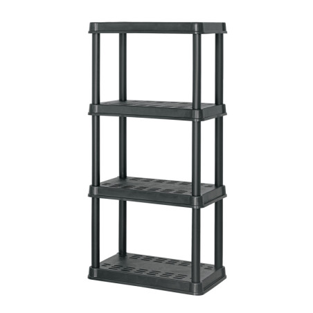 EST-4P2 Estante plástico 4 repisas cap. 45 Kg, 125x38x61, PRETUL
