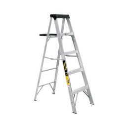 EST-34P Escalera de tijera tipo III 4 escalones y bandeja, PRETUL