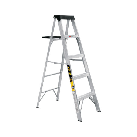 EST-34P Escalera de tijera tipo III 4 escalones y bandeja, PRETUL
