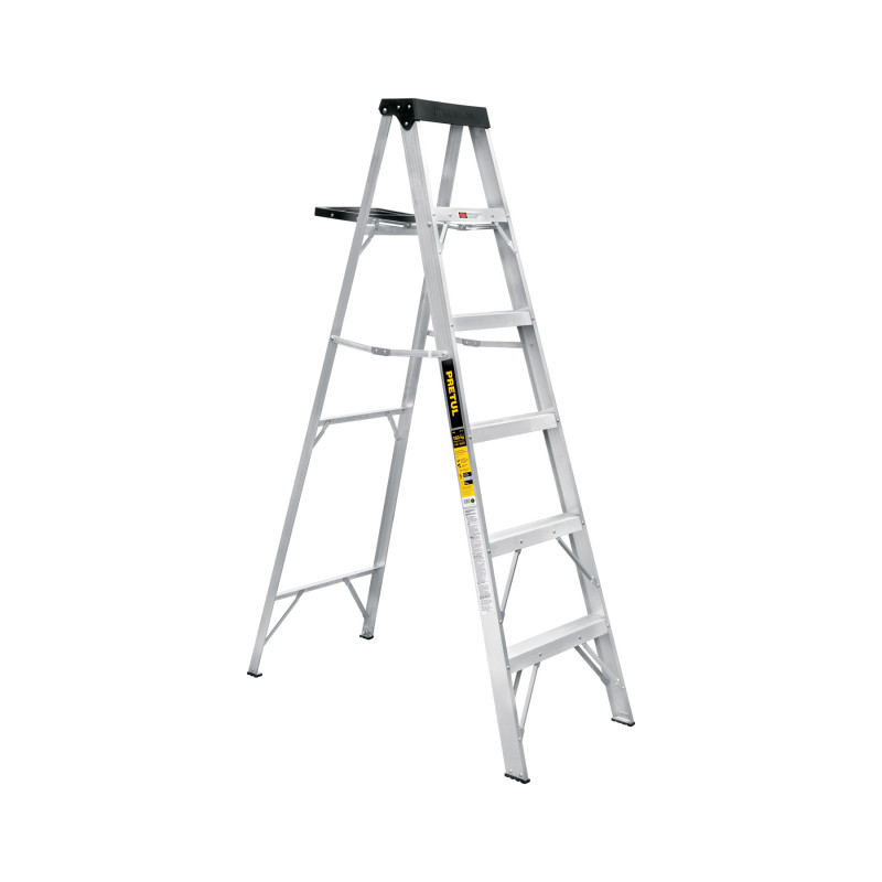 EST-35P Escalera de tijera tipo III 5 escalones y bandeja, PRETUL EST-35P Escalera de tijera tipo III 5 escalones y bandeja, PRETUL