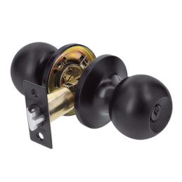 BALT-NE-EP Cerradura esfera tubular, entrada, negro, HERMEX BASIC