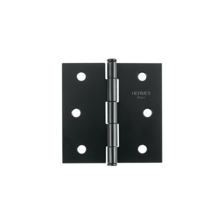 BC-306PP Bisagra cuadrada 3', negro mate, cabeza plana, BASIC