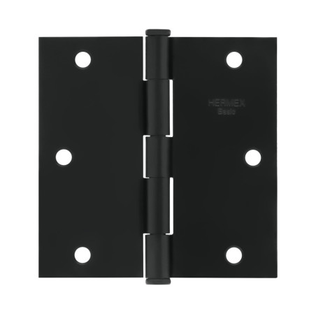 BC-356PP Bisagra cuadrada 3-1/2', negro mate, cabeza plana, BASIC