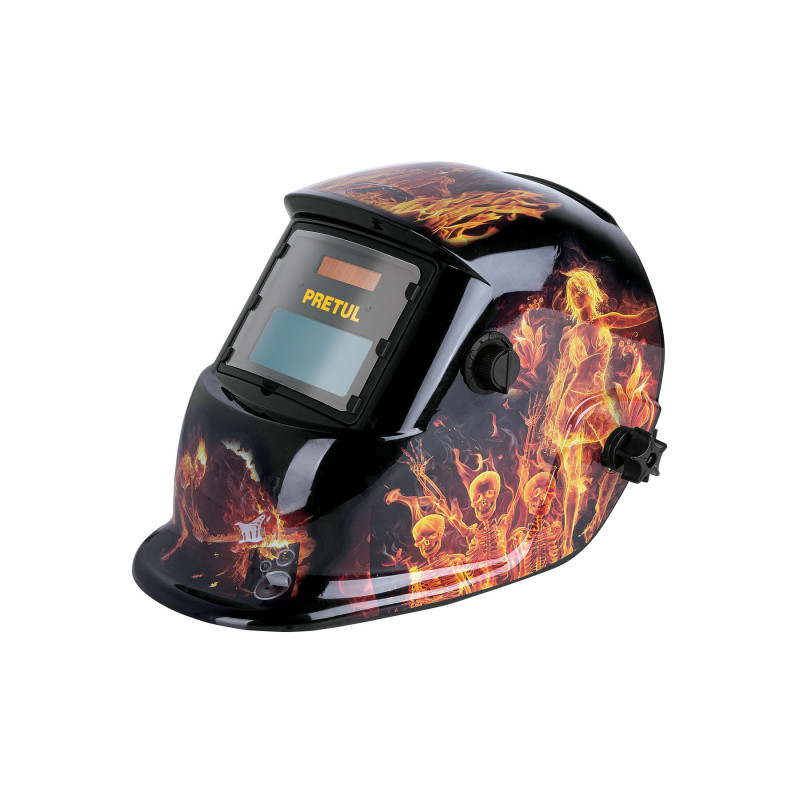 CAREL-11FP Careta electrónica p/soldar, fuego, sombra 9 a 13, PRETUL CAREL-11FP Careta electrónica p/soldar, fuego, sombra 9 a 13, PRETUL