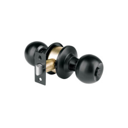 BAL-NE-BP Cerradura tipo esfera, cilíndrico, baño, negro, BASIC