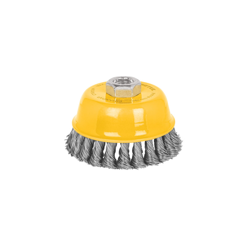 CT-610XP Carda copa 4' alambre trenzado grueso, eje 5/8'-11, Pretul CT-610XP Carda copa 4' alambre trenzado grueso, eje 5/8'-11, Pretul