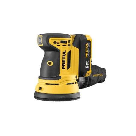 LIRI-20P Lijadora roto-orbital 5', 20V, 1 batería 2Ah, PRETUL