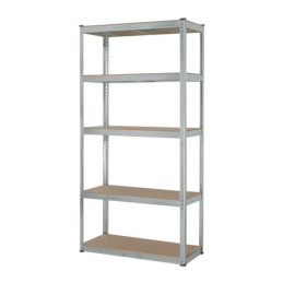 ESME-352 Estante metálico 5 repisas MDF cap. 35 Kg,180x40x90, PRETUL