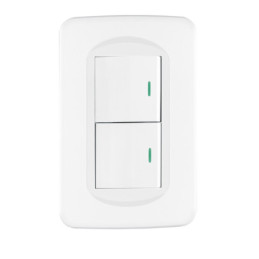 PA-APDO15-TB Placa armada 2 interruptores 1.5 módulos, Toledo, BASIC