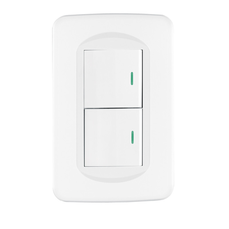 PA-APDO15-TB Placa armada 2 interruptores 1.5 módulos, Toledo, BASIC PA-APDO15-TB Placa armada 2 interruptores 1.5 módulos, Toledo, BASIC