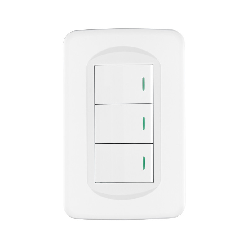 PA-APTR-TB Placa armada 3 interruptores 1 módulo, Toledo, BASIC PA-APTR-TB Placa armada 3 interruptores 1 módulo, Toledo, BASIC