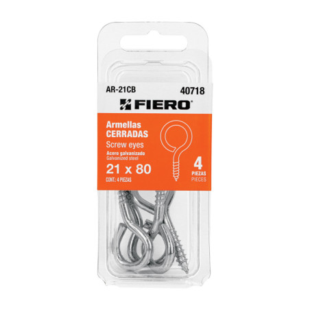 AR-21CB Blíster con 4 armellas cerradas de 21 x 80, FIERO