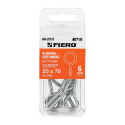 AR-20CB Blíster con 6 armellas cerradas de 20 x 70, FIERO