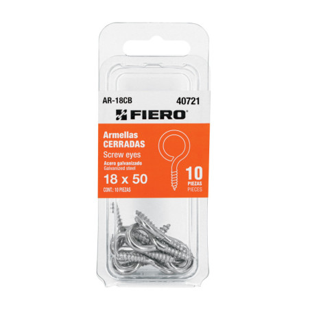 AR-18CB Blíster con 10 armellas cerradas de 18 x 50, FIERO