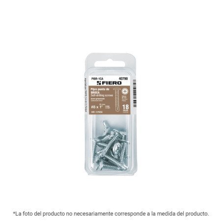 PIBR-2CA Blíster con 10 pijas cabeza cruz, punta broca 2', FIERO