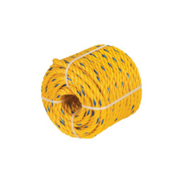 CUE-191M Metro cuerda amarilla de polipropileno 19mm, rollo 7m