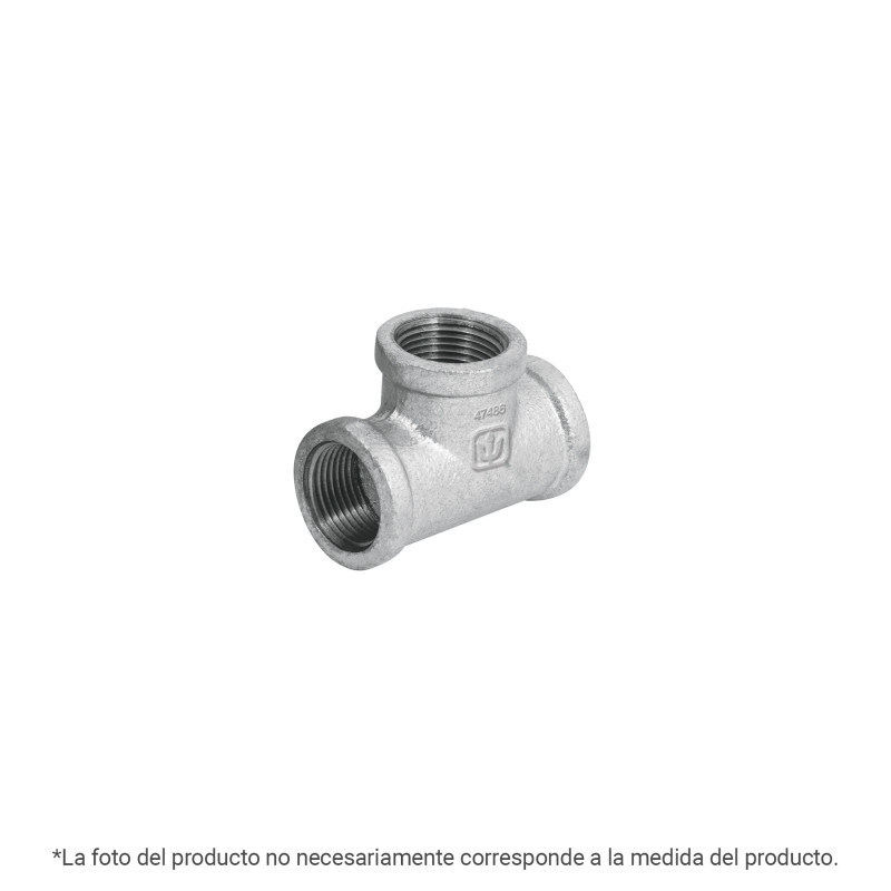 CG-807 Tee sencilla acero galvanizado 1/4', FOSET CG-807 Tee sencilla acero galvanizado 1/4', FOSET