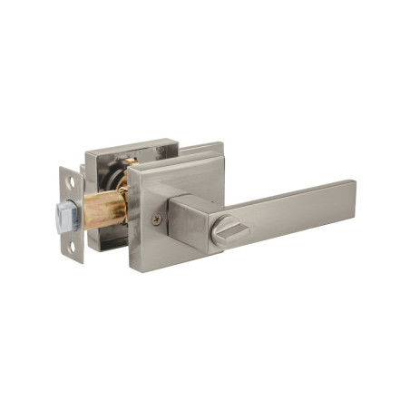 CEMA-24B Cerradura manija 'Módena' p/baño, níquel satinado, HERMEX