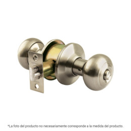 CEPO-42E Cerradura tipo oval para entrada, níquel satín, HERMEX