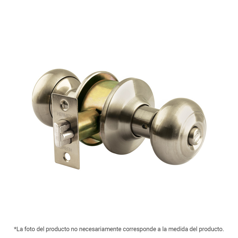 CEPO-42E Cerradura tipo oval para entrada, níquel satín, HERMEX CEPO-42E Cerradura tipo oval para entrada, níquel satín, HERMEX