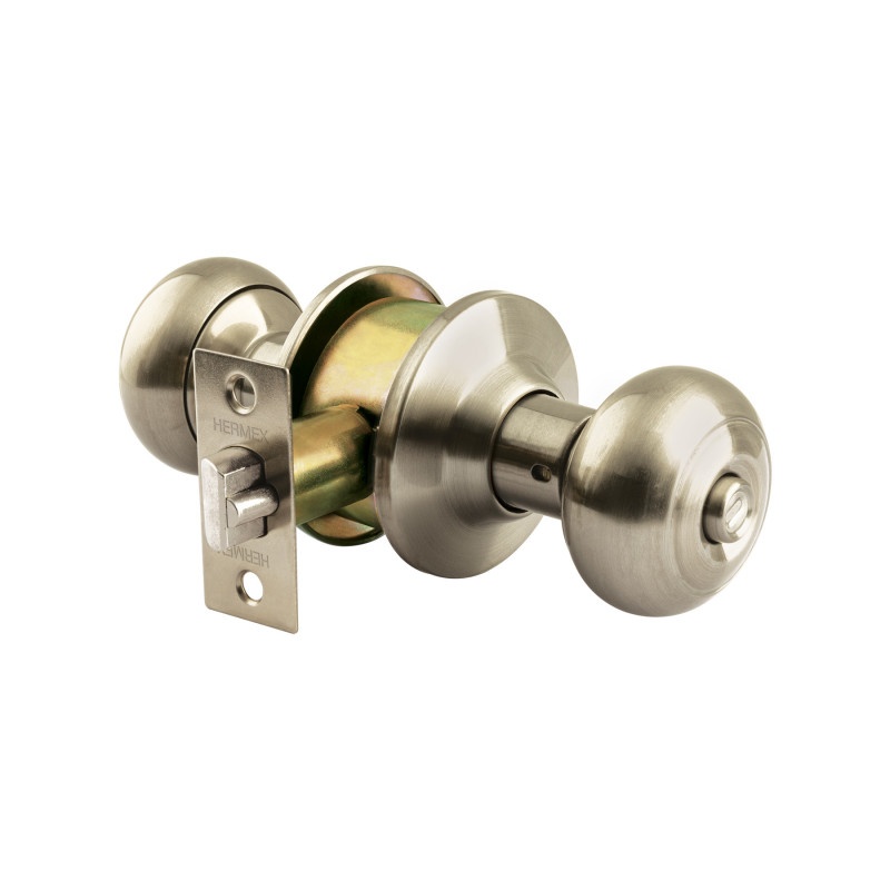 CEPO-42R Cerradura tipo oval para recámara, níquel satín, HERMEX CEPO-42R Cerradura tipo oval para recámara, níquel satín, HERMEX