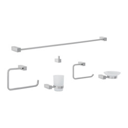 KUA-7000 Juego de 6 accesorios para baño, cromo, FOSET KUBO