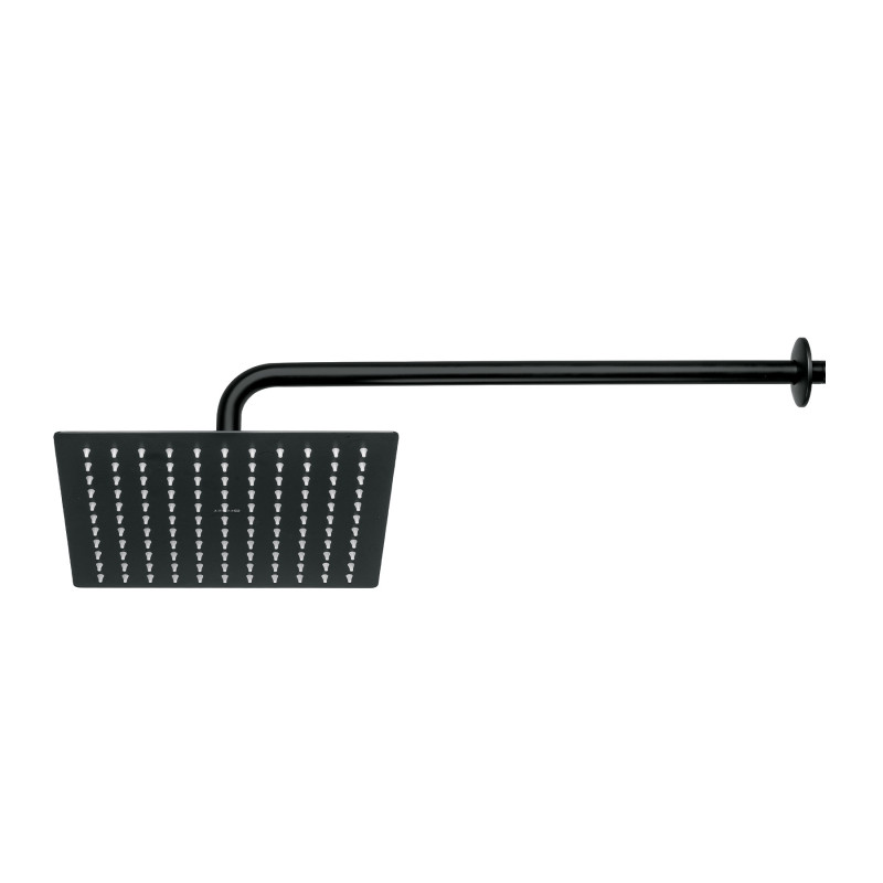 R-310M Regadera plato cuadrado 10' con brazo, negro, FOSET RIVIERA R-310M Regadera plato cuadrado 10' con brazo, negro, FOSET RIVIERA