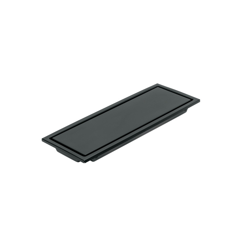 RS-704M Resumidero rectangular 30x11cm reversible, negro, FOSET AQUA