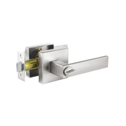 CEMA-23R Cerradura manija 'Módena' p/recámara, cromo mate, HERMEX