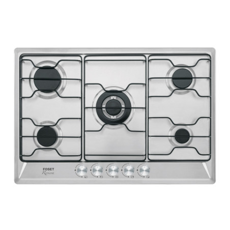 PAE-5F Parrilla gas empotrable 75cm, 5 quem, inox, esmalte, FOSET