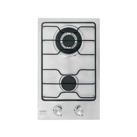 PAE-2F Parrilla gas empotrable 30cm, 2 quem, inox, esmalte, FOSET
