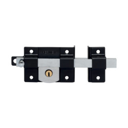 CB-456D Cerradura de barra libre, derecha, negra, HERMEX