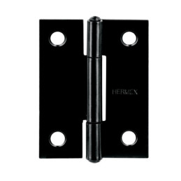 BR-206 Bisagra rectangular 2' negra, HERMEX