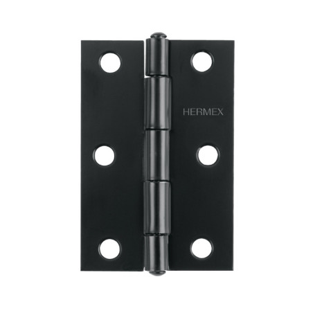 BR-356 Bisagra rectangular 3-1/2' negra, HERMEX